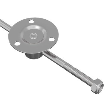 vidaXL Μεντεσές με ράβδο έλξης 2 pcs Ασημί 190 mm Σίδερο