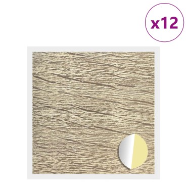 vidaXL Αυτοκόλλητη Κάλυψη Βιδών 12 τμχ. Δρύς Sonoma Ø 20 x 0,5 mm