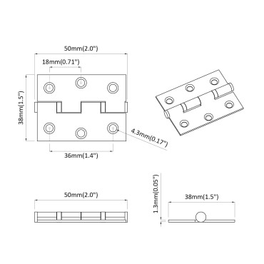 vidaXL Άξονας 720 τμχ. Ασημί 50 x 38 x 1,3 χλστ Ατσάλι