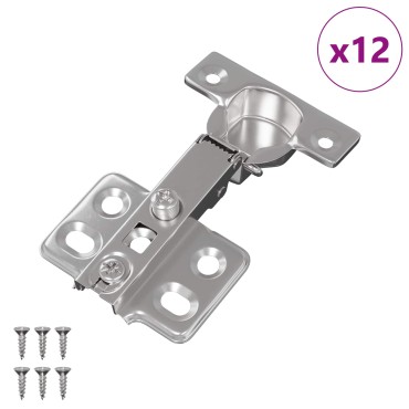 vidaXL Άξονας 12 τμχ. Νίκελ 85 x 52,5 x 9,5 χιλ Σίδερο