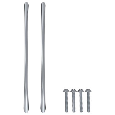 vidaXL Λαβή 12 τμχ. Ασημί 107 x 3.6 x 23 χιλ. Ανοξείδωτο ατσάλι