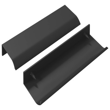 vidaXL Λαβή 2 τμχ. Μαύρο 120 x 39.6 x 17 χιλ. Αλουμίνιο