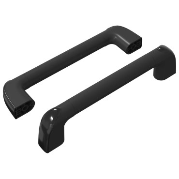 vidaXL Λαβή Μονόχρωμο 2 τμχ. Μαύρο 380 x 34 x 85 mm Αλουμίνιο και PP