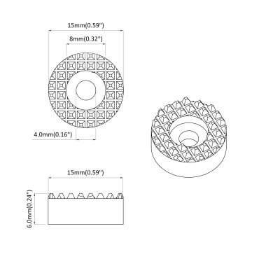 vidaXL Προστάτες ποδιού καρέκλας 2 pcs Διαφανές Ø 15 x 16 mm PVC