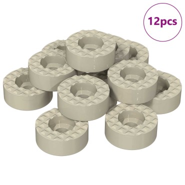 vidaXL Προστάτες ποδιού καρέκλας 12 pcs Διαφανές Ø 15 x 16 mm PVC