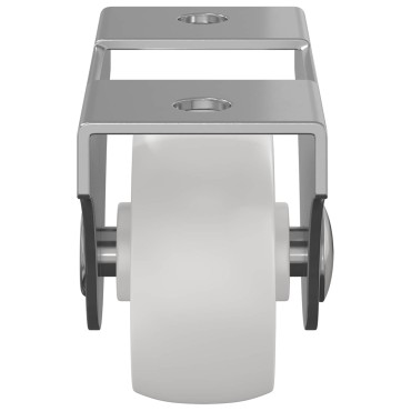 vidaXL Τροχίσκος 2 pcs Λευκό 42 x 11,5 x 29 mm Σίδερο