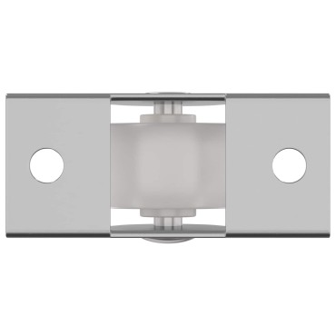 vidaXL Τροχίσκος 2 pcs Λευκό 42 x 11,5 x 29 mm Σίδερο