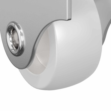 vidaXL Τροχίσκος 2 pcs Λευκό 42 x 11,5 x 29 mm Σίδερο