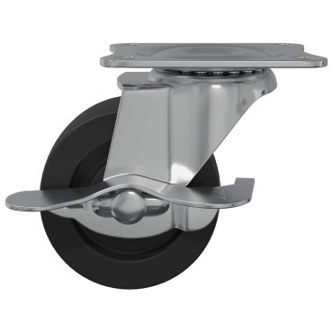 vidaXL Τροχίσκος 2 pcs Μαύρο και ασημί 50,7 x 50,7 x 24,4 χιλ