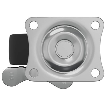 vidaXL Τροχίσκος 2 pcs Μαύρο και ασημί 50,7 x 50,7 x 24,4 χιλ