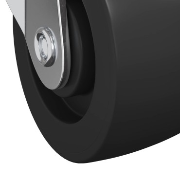 vidaXL Τροχίσκος 2 pcs Μαύρο και ασημί 50,7 x 50,7 x 24,4 χιλ