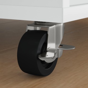 vidaXL Τροχίσκος 12 pcs Μαύρο και ασημί 50,7 x 50,7 x 24,4 χιλ