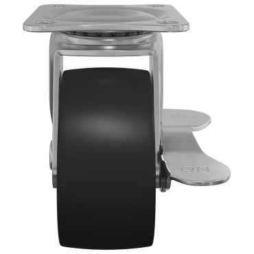 vidaXL Τροχίσκος 12 pcs Μαύρο και ασημί 50,7 x 50,7 x 24,4 χιλ