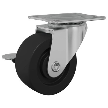 vidaXL Τροχίσκος 12 pcs Μαύρο και ασημί 50,7 x 50,7 x 24,4 χιλ