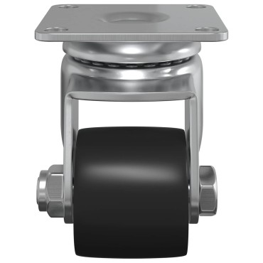 vidaXL Τροχίσκος 2 pcs Ασημί 44,1 x 44,1 x 1,95 χιλ Νάιλον