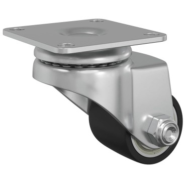 vidaXL Τροχίσκος 2 pcs Ασημί 44,1 x 44,1 x 1,95 χιλ Νάιλον