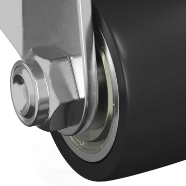 vidaXL Τροχίσκος 2 pcs Ασημί 44,1 x 44,1 x 1,95 χιλ Νάιλον