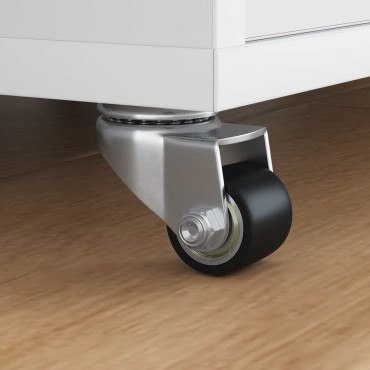 vidaXL Τροχίσκος 12 pcs Ασημί 44,1 x 44,1 x 1,95 χιλ Νάιλον