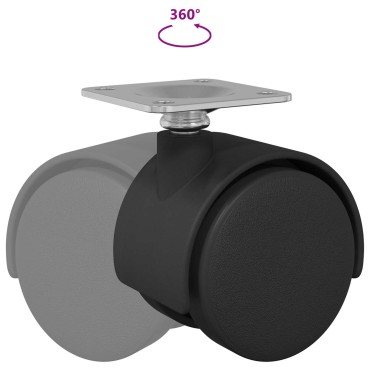 vidaXL Στρόφιγγα 2 pcs Μαύρο 39,5 x 39,5 x 37,8 χιλ Σίδηρος και PP