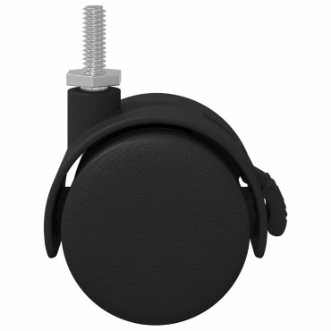 vidaXL Τροχίσκος 2 pcs Μαύρο και Ασημί 40,1 x 40,1 x 37,8 χλστ