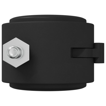 vidaXL Τροχίσκος 2 pcs Μαύρο και Ασημί 40,1 x 40,1 x 37,8 χλστ