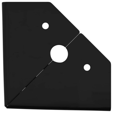 vidaXL Πόδια Επίπλων 12 τμχ. Μαύρο 54,1 x 54,1 x 100 mm Σίδερο