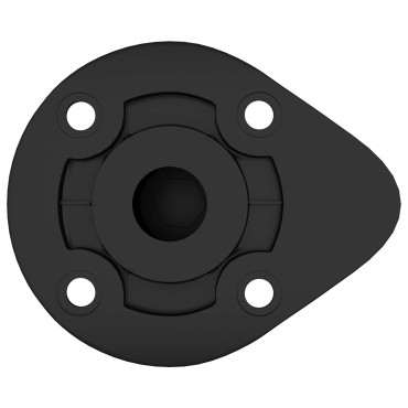 vidaXL Πόδια Επίπλων Ρυθμιζόμενος 2 pcs Μαύρο 46 x 46 x 128 mm PP