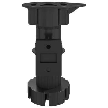 vidaXL Πόδια Επίπλων Ρυθμιζόμενος 12 pcs Μαύρο 46 x 46 x 128 mm PP