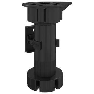 vidaXL Πόδια Επίπλων Ρυθμιζόμενο 12 τμχ. Μαύρο 46 x 46 x 128 mm PP