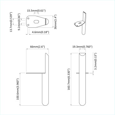 vidaXL Πόδια Επίπλων 12 τμχ. Μαύρο 66 x 36 x 160 χιλ. Σίδερο
