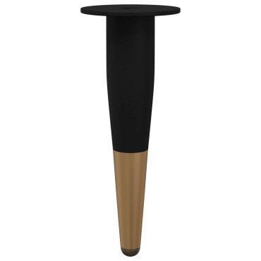 vidaXL Πόδια Επίπλων 2 pcs Μαύρο και Χρυσό Ø 40 x 98 mm Σίδερο