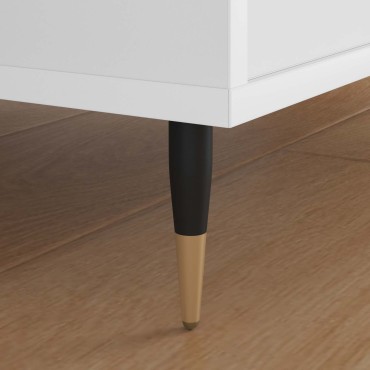 vidaXL Πόδια Επίπλων 2 pcs Μαύρο και Χρυσό Ø 40 x 98 mm Σίδερο