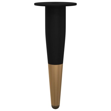 vidaXL Πόδια Επίπλων 2 pcs Μαύρο και Χρυσό Ø 40 x 98 mm Σίδερο