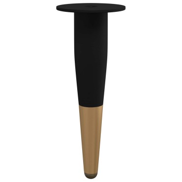 vidaXL Πόδια Επίπλων 2 pcs Μαύρο και Χρυσό Ø 40 x 98 mm Σίδερο