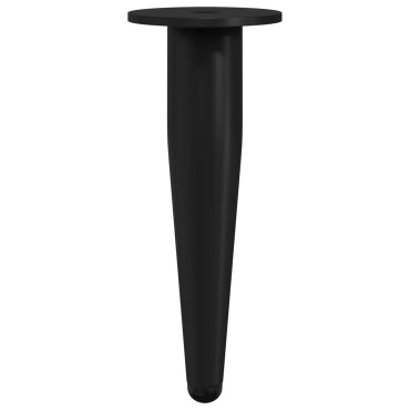 vidaXL Πόδια Επίπλων 2 τμχ. Μαύρο Ø 40 x 98 mm Σίδερο