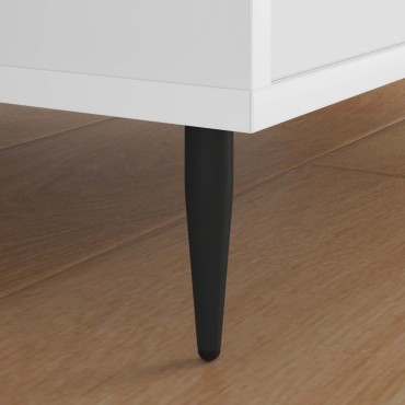 vidaXL Πόδια Επίπλων 2 τμχ. Μαύρο Ø 40 x 98 mm Σίδερο