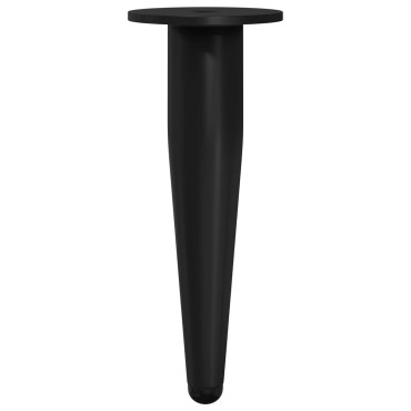 vidaXL Πόδια Επίπλων 2 τμχ. Μαύρο Ø 40 x 98 mm Σίδερο
