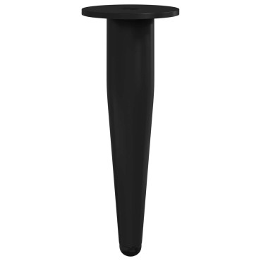 vidaXL Πόδια Επίπλων 12 τμχ. Μαύρο Ø 40 x 98 mm Σίδερο