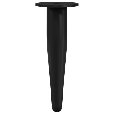 vidaXL Πόδια Επίπλων 12 τμχ. Μαύρο Ø 40 x 98 mm Σίδερο