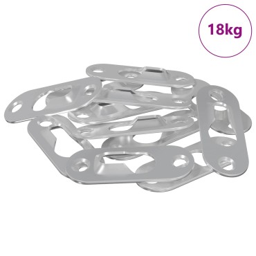 vidaXL ΚΡΕΜΑΣΤΡΑ ΜΕ ΚΛΕΙΔΩΜΑ 3673 τμχ. Ασημί 45 x 16 x 3.5 mm Σίδερο