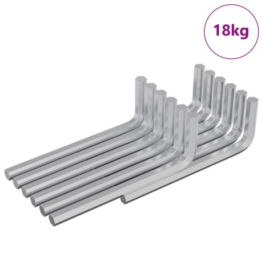 vidaXL Εξαγωνικό Κλειδί 1800 τμχ. Ασημί 32 x 86 χιλ. Ατσάλι