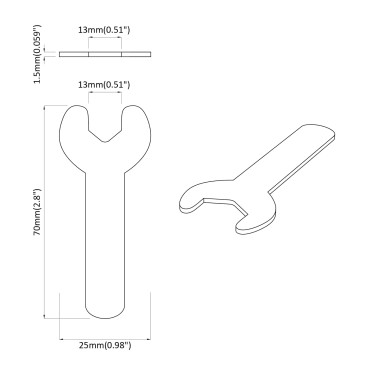 vidaXL Δίχαλο 1593 τμχ. Ασημί 13 mm Σίδερο