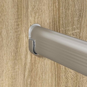 vidaXL Ράβδος Ντουλάπας 12 τμχ. Ασημί 264 x 15 x 29 mm