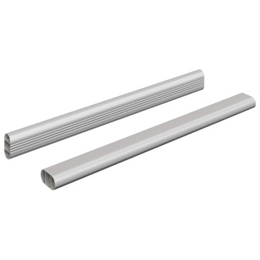 vidaXL Ράβδος Ντουλάπας 2 τμχ. Ασημί 316 x 15 x 29 mm