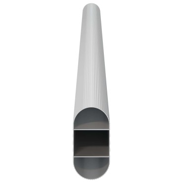vidaXL Ράβδος Ντουλάπας 2 τμχ. Ασημί 316 x 15 x 29 mm