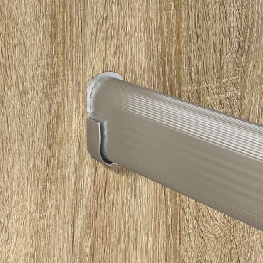 vidaXL Ράβδος Ντουλάπας 12 τμχ. Ασημί 316 x 15 x 29 mm