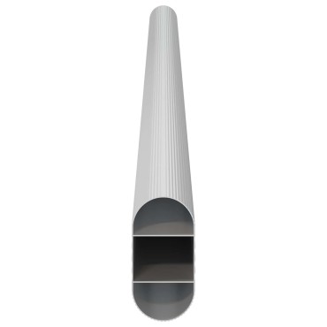 vidaXL Ράβδος Ντουλάπας 12 τμχ. Ασημί 371,5 x 15 x 29 mm