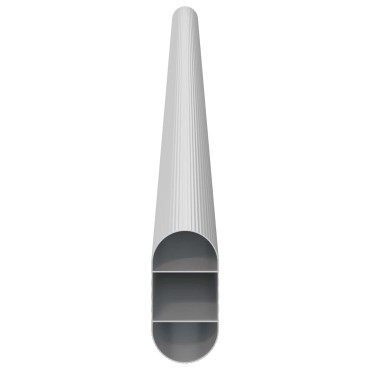 vidaXL Ράβδος Ντουλάπας 2 τμχ. Ασημί 464 x 15 x 29 mm