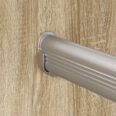 vidaXL Ράβδος Ντουλάπας 12 τμχ. Ασημί 464 x 15 x 29 mm