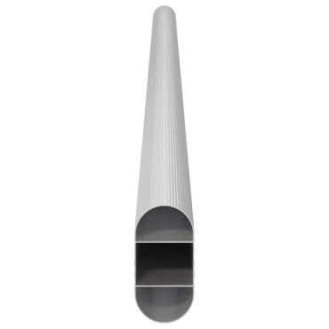 vidaXL Ράβδος Ντουλάπας 12 τμχ. Ασημί 472 x 15 x 29 mm